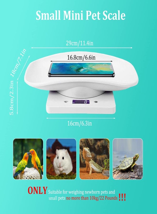 LFGKeng Digital Mini Pet Scale, Small Animal Weight Scale, Portable LCD Electronic Weighing Scale with Tray(Max. 22 lbs), Multifunction Kitchen Scale for Food/Puppy/Kitten/Lizard/Hamster/Tortoise/Whelping - Image 3